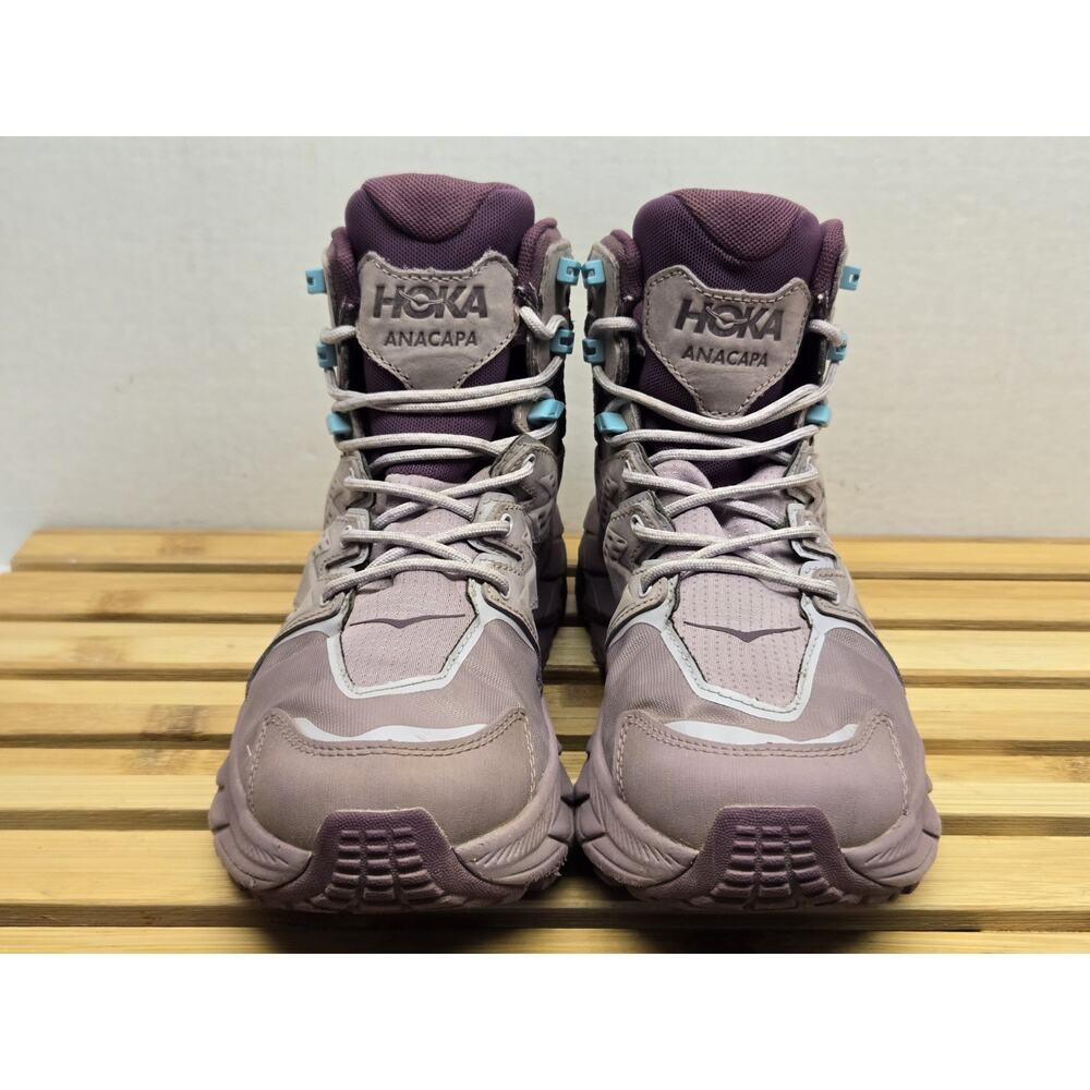 Hoka One Womens Purple Anacapa Mid GTX Gore-Tex Boots Size 8.5B - Picture 5 of 12